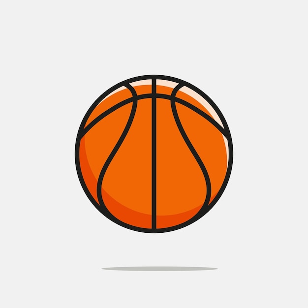 Vektor isoliertes objekt der basketball-cartoon-vektorsymbol-illustration