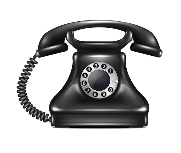 Isoliertes realistisches Retro-Telefon