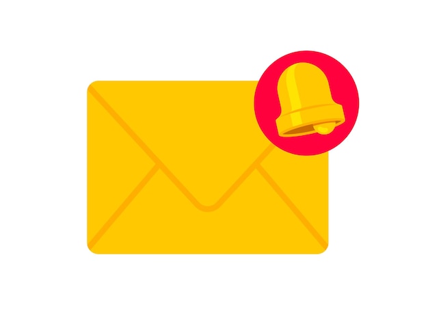 Isoliertes symbol für e-mail-benachrichtigungsvektor. emoji-illustration. benachrichtigungsvektor-emoticon