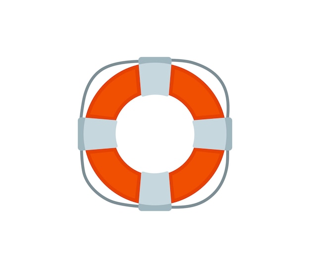 Vektor isoliertes symbol für ringbojenvektor. ringboje emoji-illustration. ring boje vektor isoliert emoticon