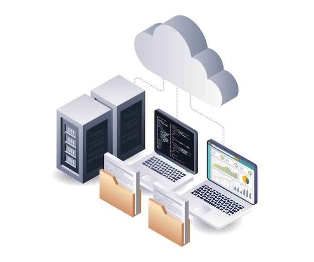 Isometrische Abbildung des Cloud-Server-Datenanalysesystems