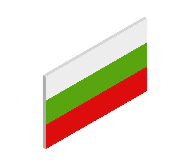 Isometrische bulgarien-flagge