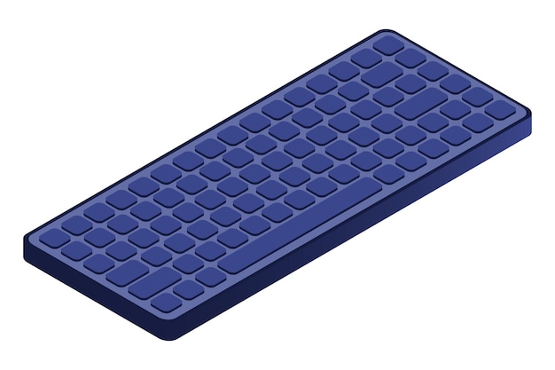 Isometrische generische Computer-Tastatur Tastatur-Symbol Isometrische Technologie Vektor-isometrische Illustration