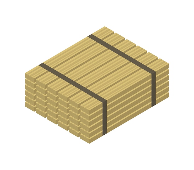 Isometrische Holzplatten