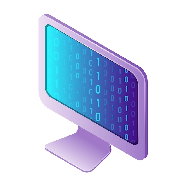 Isometrische Illustration Web-Computer-Technologie-Symbol-Desktop