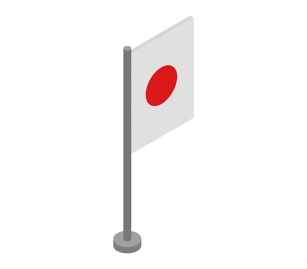 Isometrische japanische flagge