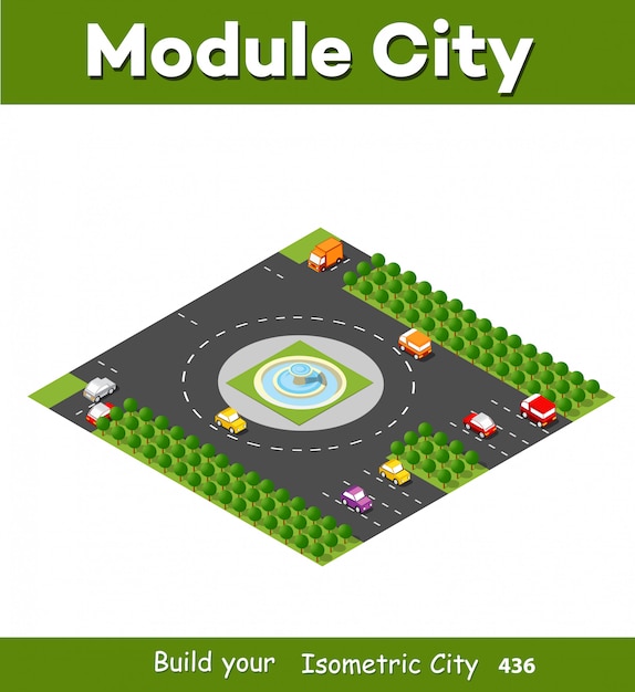 Isometrische modulbereich innenstadt