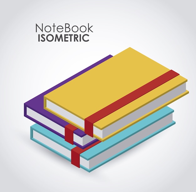 isometrische Notebook-Icon-Design
