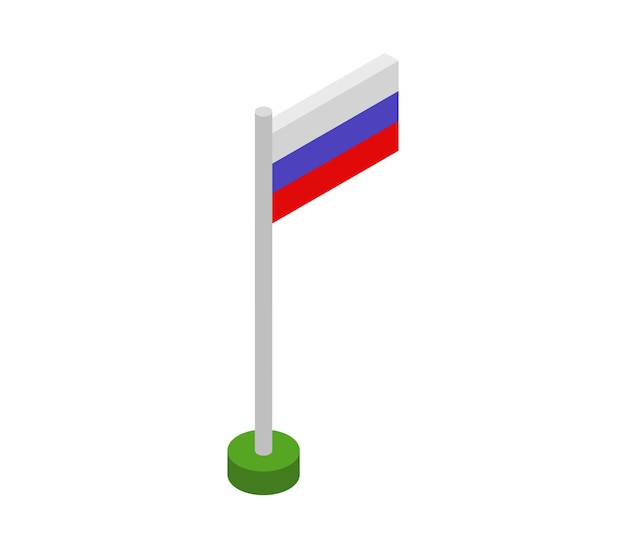 Isometrische russische flagge