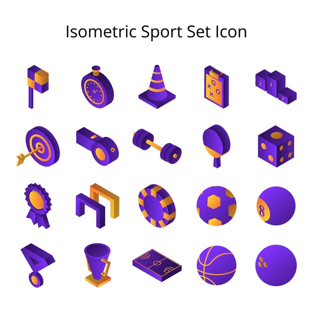 Isometrische Sport set Symbol