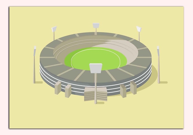 Vektor isometrische stilillustration des stadions