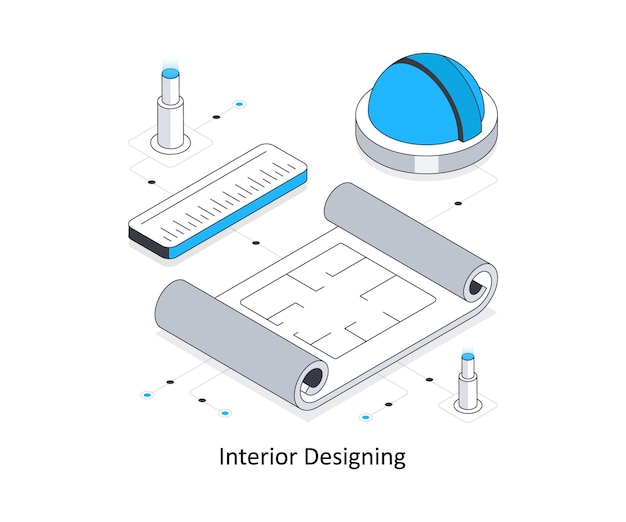 Isometrische Stock-Illustration für die Innenarchitektur Eps 10 Datei