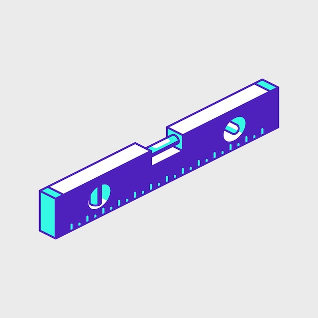 Vektor isometrische vektorsymbolillustration des nivellierungswerkzeugs