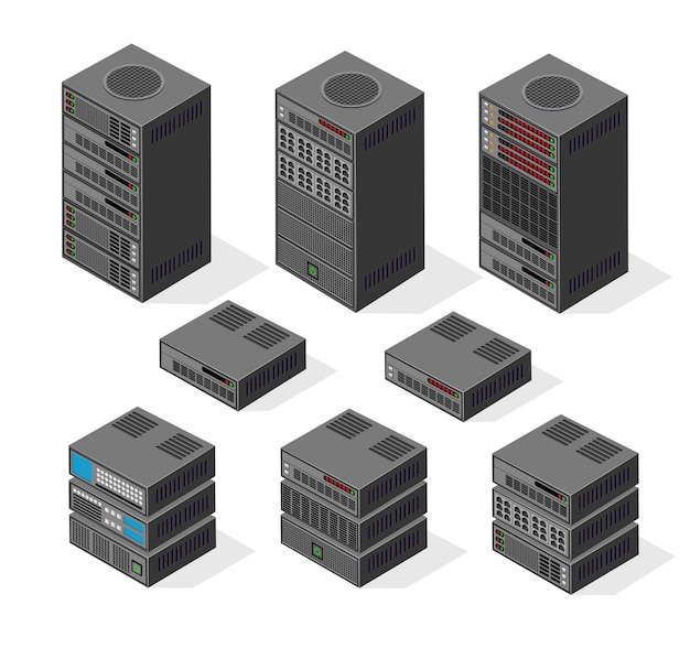 Vektor isometrischer 3d-computer