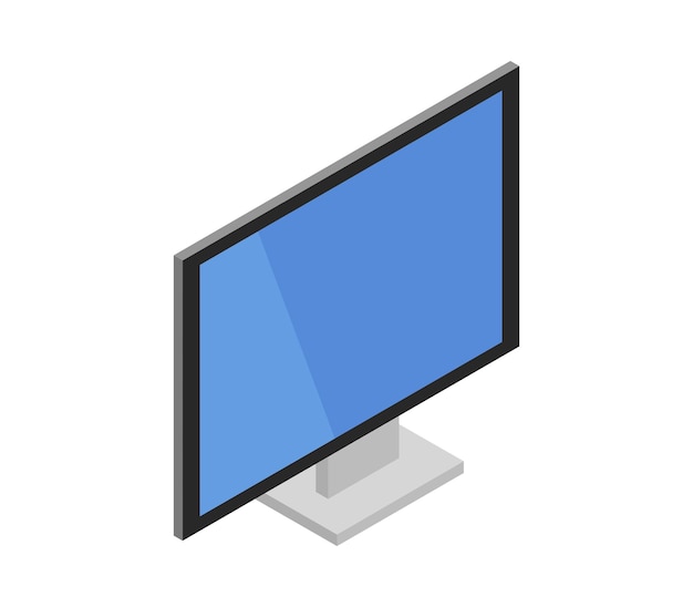 Isometrischer Computermonitor