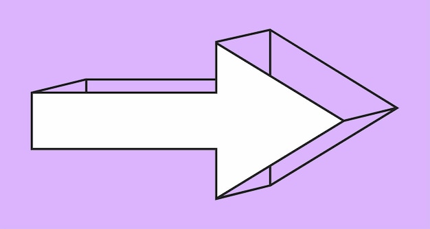 Isometrischer pfeil geometrische form