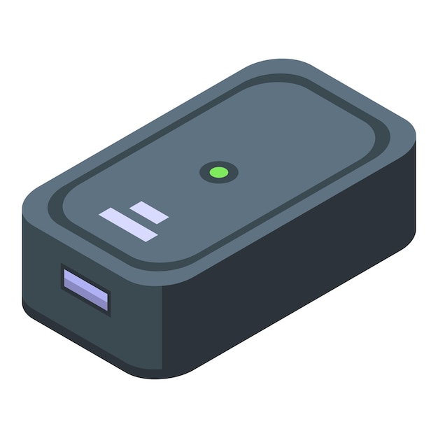 Isometrischer Vektor des kompakten Tracker-Symbols Handgelenkgerät Digitaler Tracker