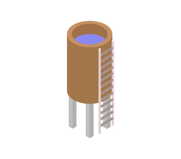 Isometrischer wasserturm