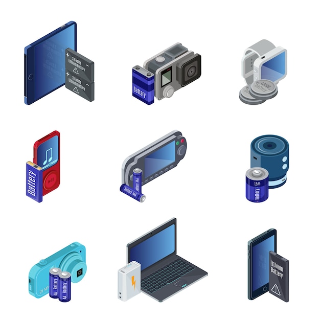 Isometrisches elektronisches geräteset