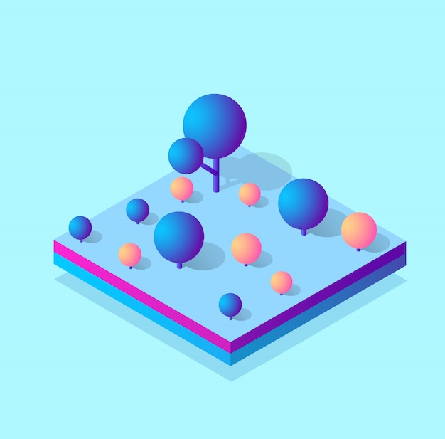 Isometrisches Modul des Blockes 3d des Bezirksteils