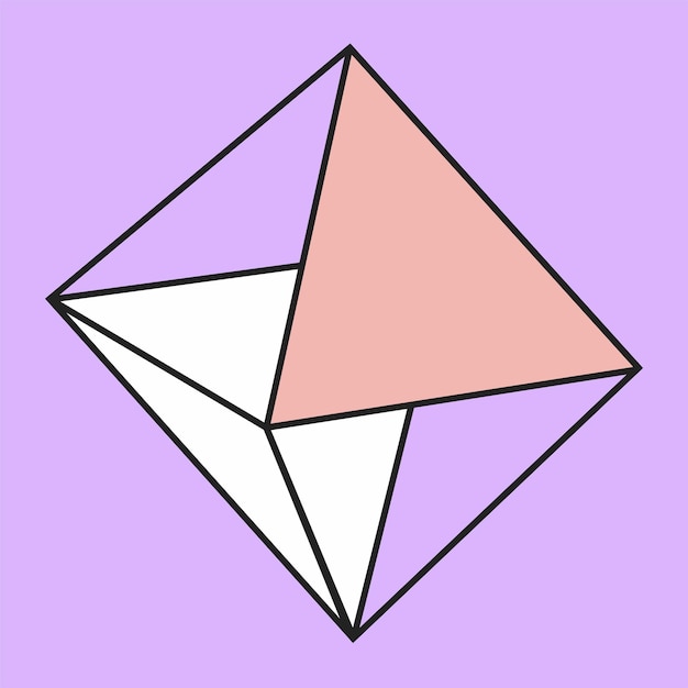 Isometrisches oktaeder geometrische form