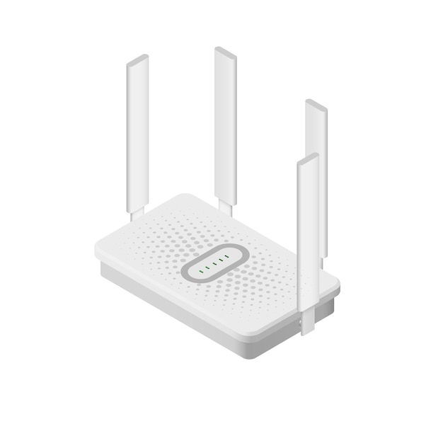 Vektor isometrisches symbol des routers tolles design für alle zwecke hochgeschwindigkeits-internetverbindung