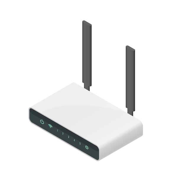 Vektor isometrisches symbol des routers tolles design für alle zwecke hochgeschwindigkeits-internetverbindung