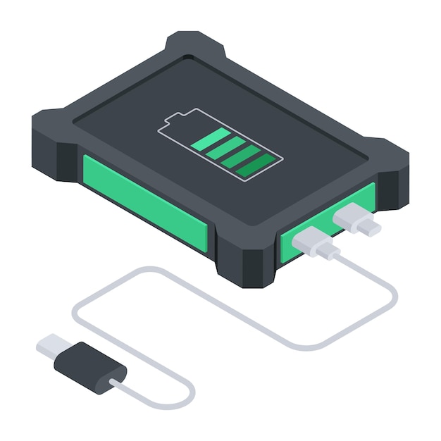 Isometrisches symbol für elektrische geräte