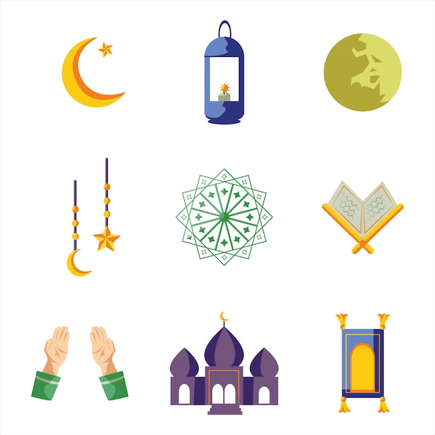 Isra mi'raj night journey icon-sammlung