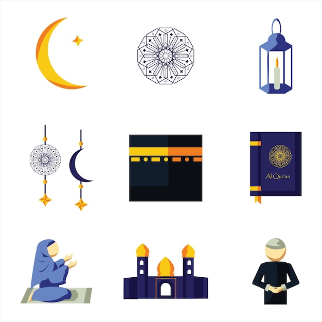 Isra mi'raj night journey icon-sammlung