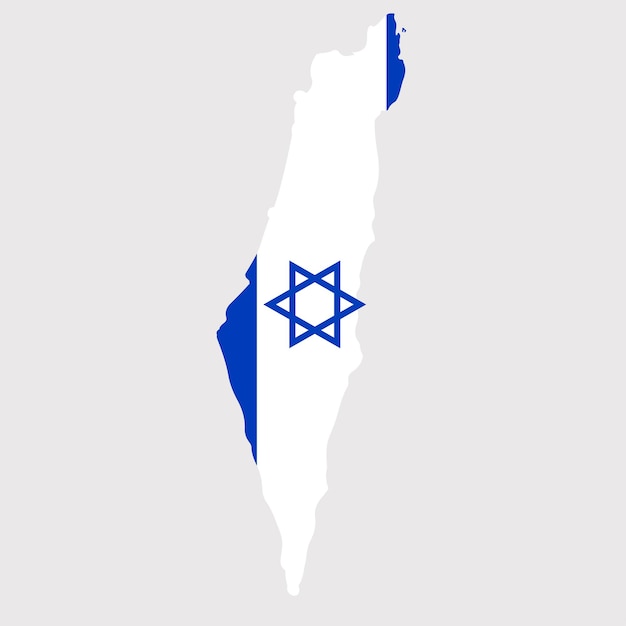 Vektor israel karte von israel