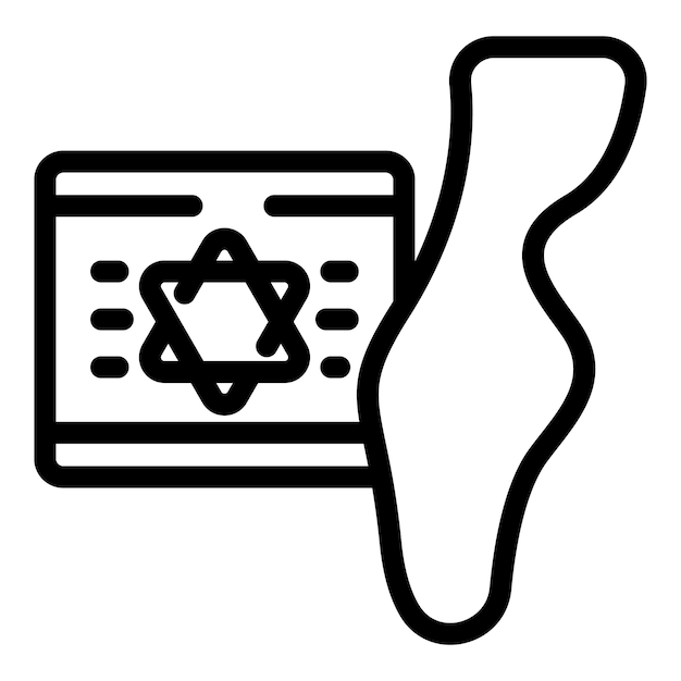 Israel wahrzeichen icon umriss vektor land tel aviv stadt