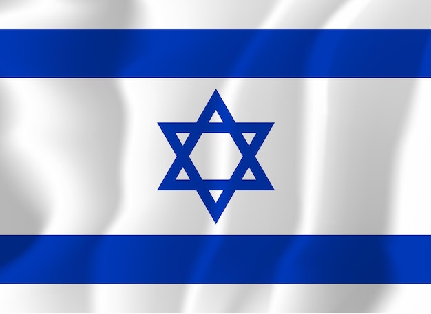 Israel winkte flagge illustration vektor hintergrund