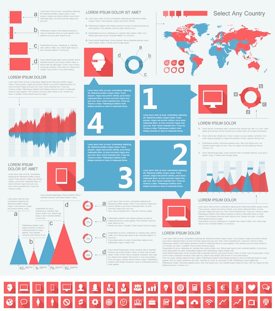 It-industrie infographik elemente