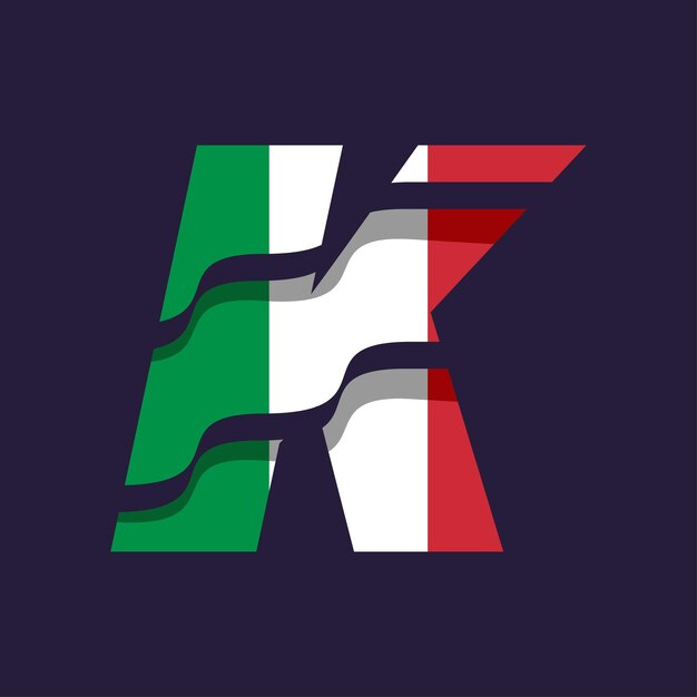 Italien-alphabet-flagge k