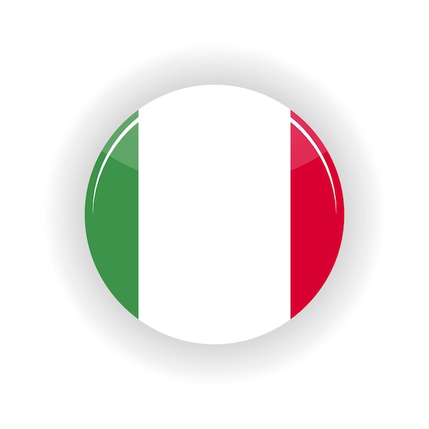 Vektor italien-symbolkreis isoliert auf weißem hintergrund rom-symbolvektorillustration