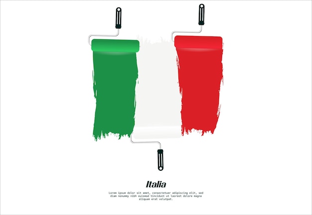 Italienische Nationalflagge im Grunge-Stil