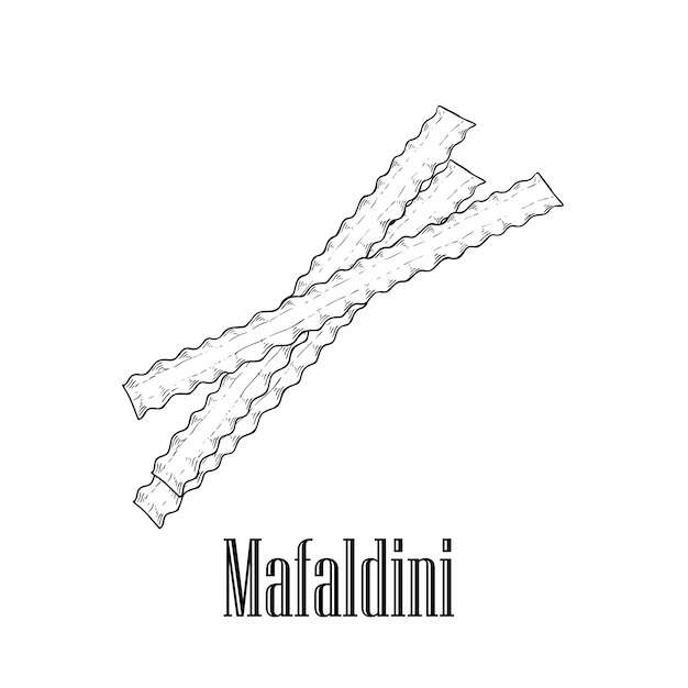 Italienische pasta mafaldini.