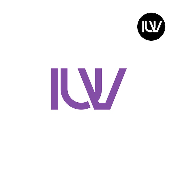 Vektor iuv-letter-monogramm-logo-design