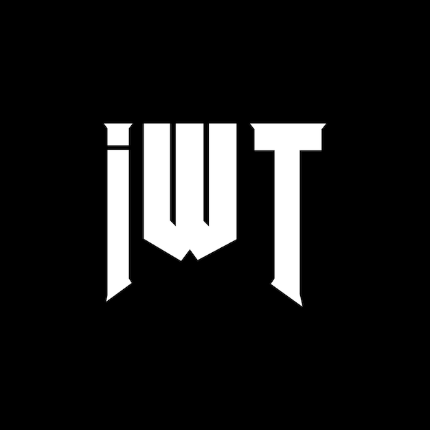 IWT-Letter-Logo-Design für das Technologieunternehmen IWT Logo-Design Schwarz-Weiß-Farbkombination