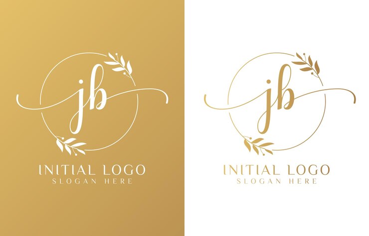 Vektor j-buchstaben-logo mit schönen ornamenten