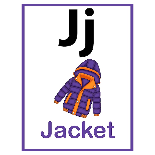 Vektor j für jacke