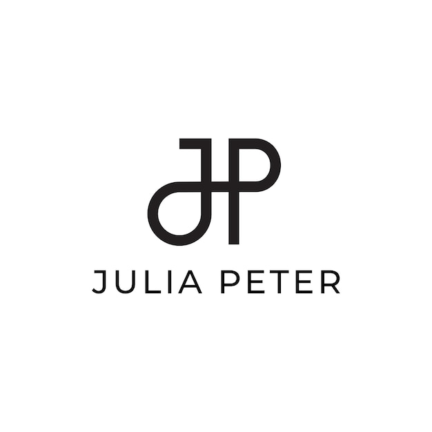 J UND P NAME LOGO DESIGN ILLUSTRATION SYMBOLE