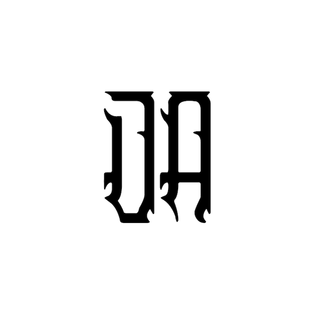 JA Monogramm Logo Design Buchstabe Text Name Symbol Monochrom Logotyp Alphabet Zeichen Einfaches Logo