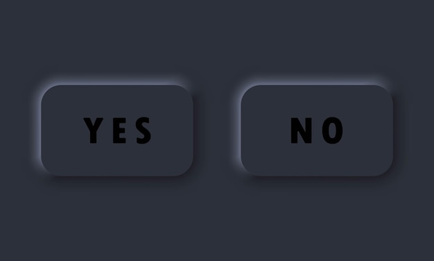 Ja nein schaltflächensymbole. genehmigen oder verweigern symbol. symbol für website. neumorphe ui-ux. neumorphismus