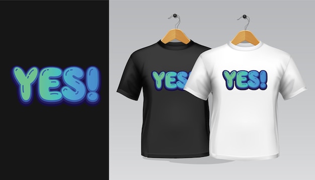 Ja Typografie T-Shirt-Design