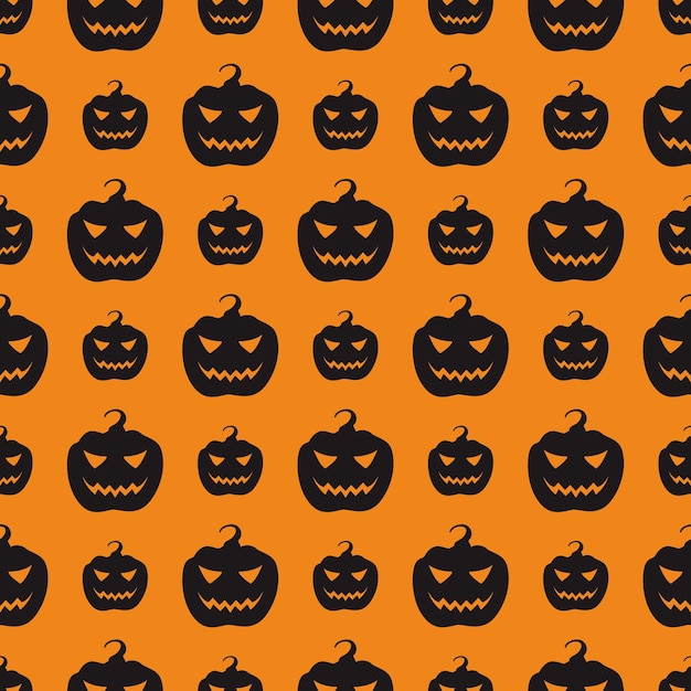 Jack-O-Laterne-Halloween-Hintergrund mit nahtlosem Muster