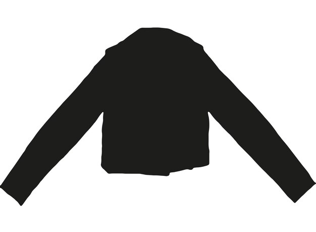 Jacke Silhouette Vektor-Illustration Jacke mit flachem Design