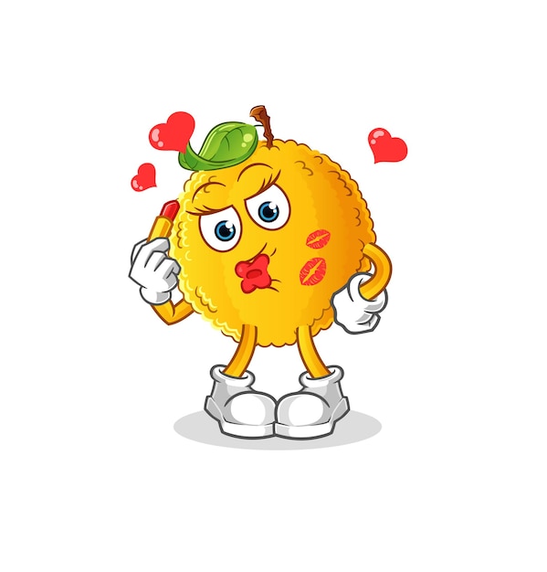 Jackfruit-Make-up-Maskottchen. Cartoon-Vektor