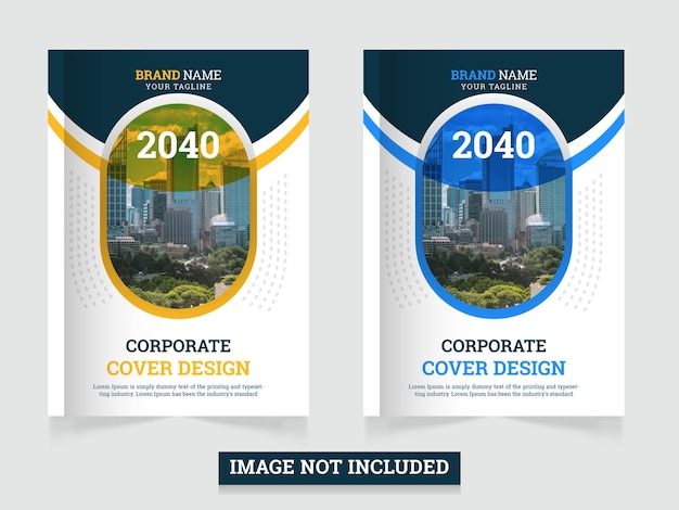 Jährliche corporate book cover designvorlage in a4